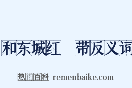 和东城红鞓带反义词是什么意思的图片